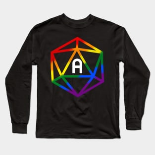 Asexual Aromantic Agender Pride Rainbow Dice Long Sleeve T-Shirt